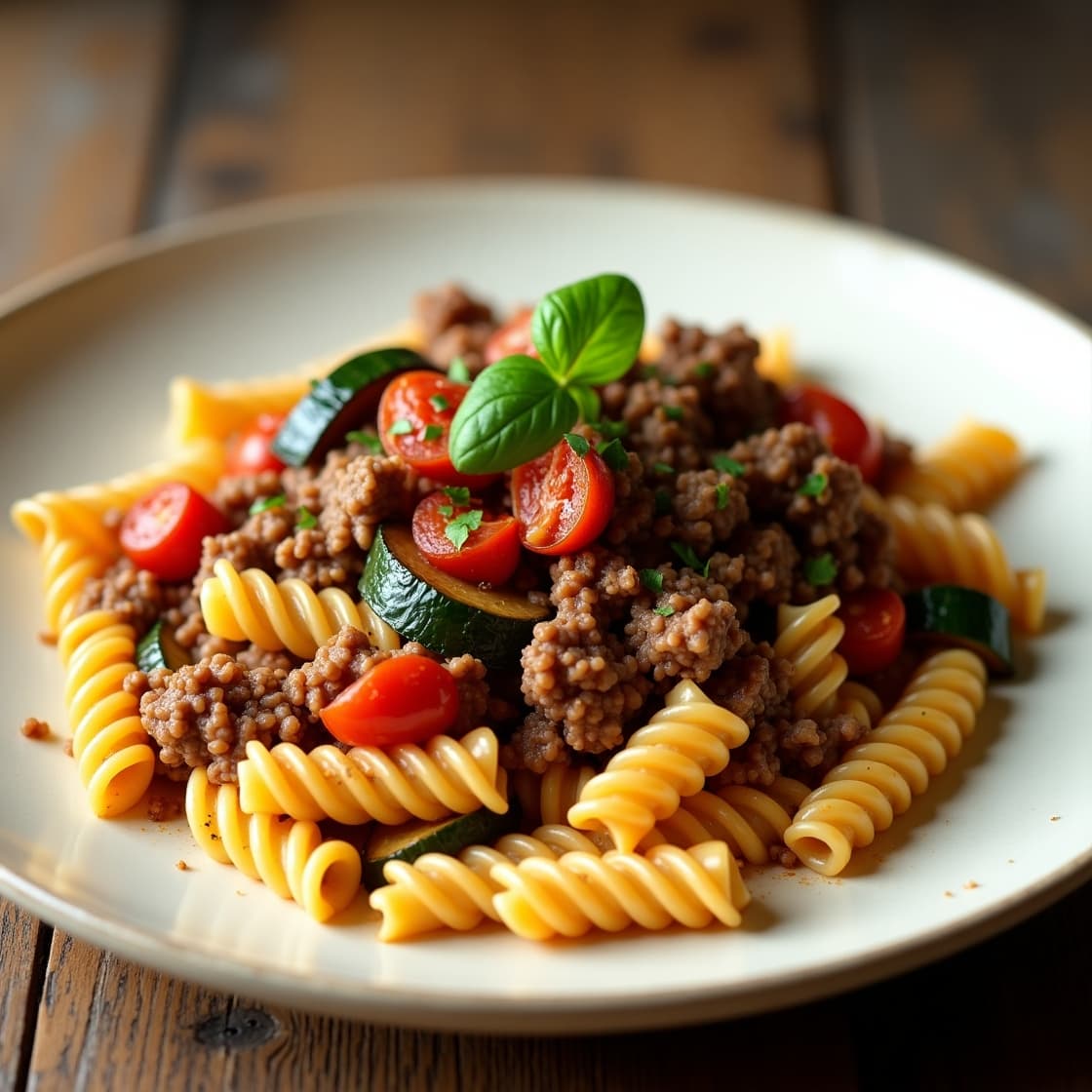 Fusilli e Manzo