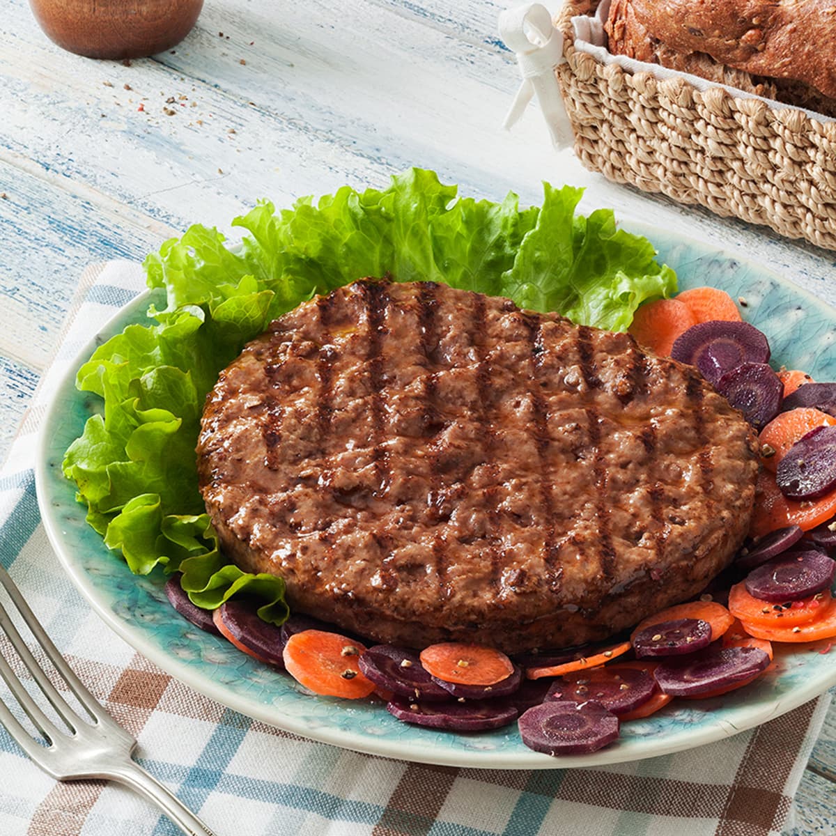 Hamburger bovino cotto
